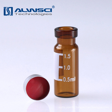 HPLC GC Amber crimp autosampler 2ml dram vial with write on patch